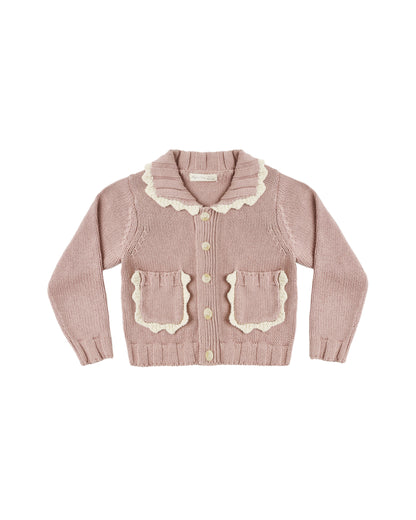 Collared Cardigan Rosewood
