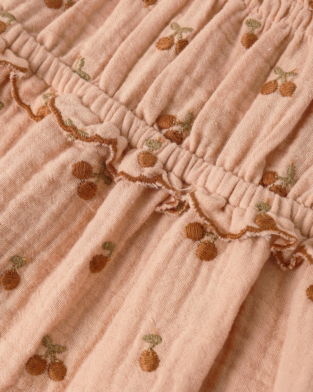 Smocked Tank - Cherry Embroidery