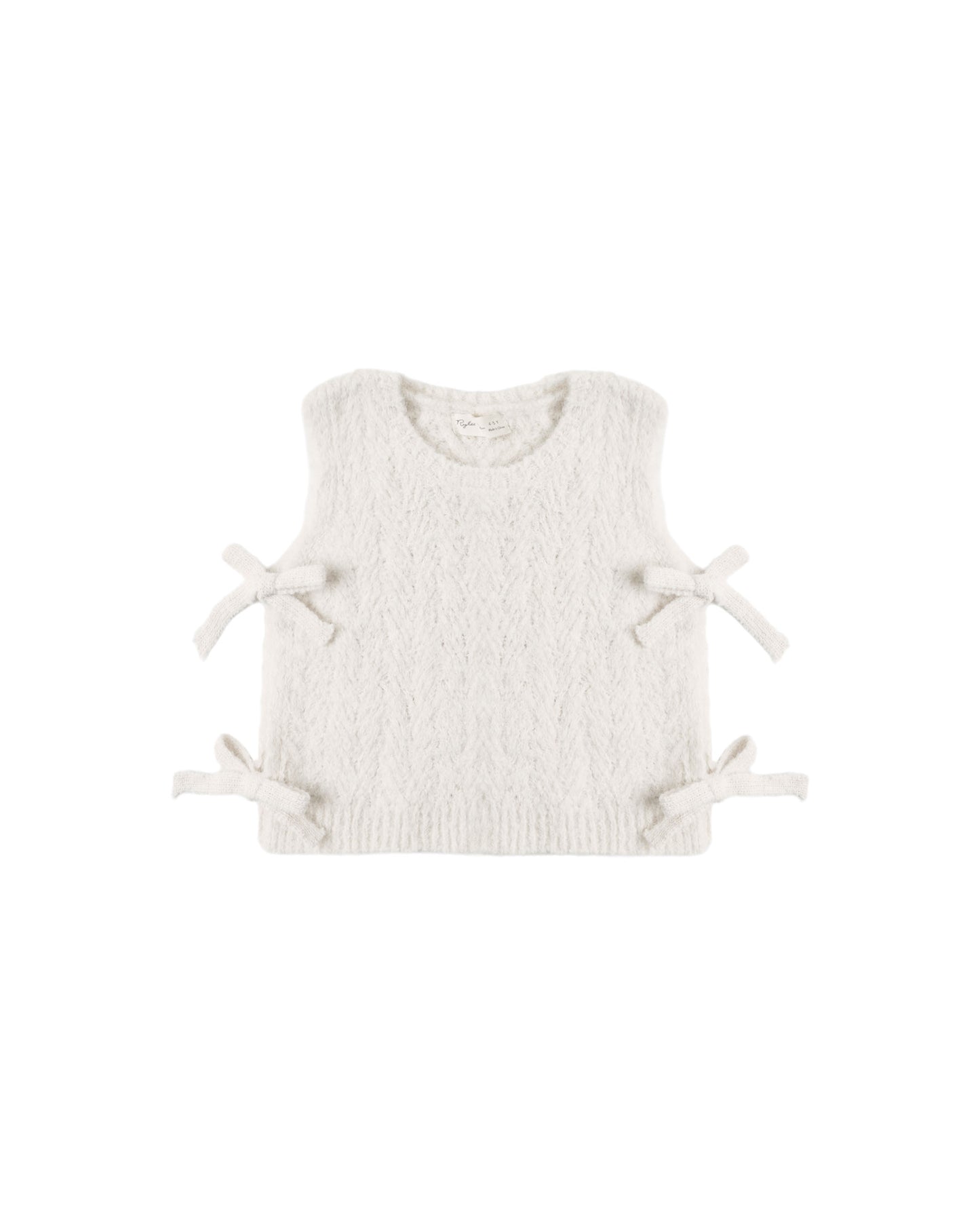 Bow Sweater Vest Ivory