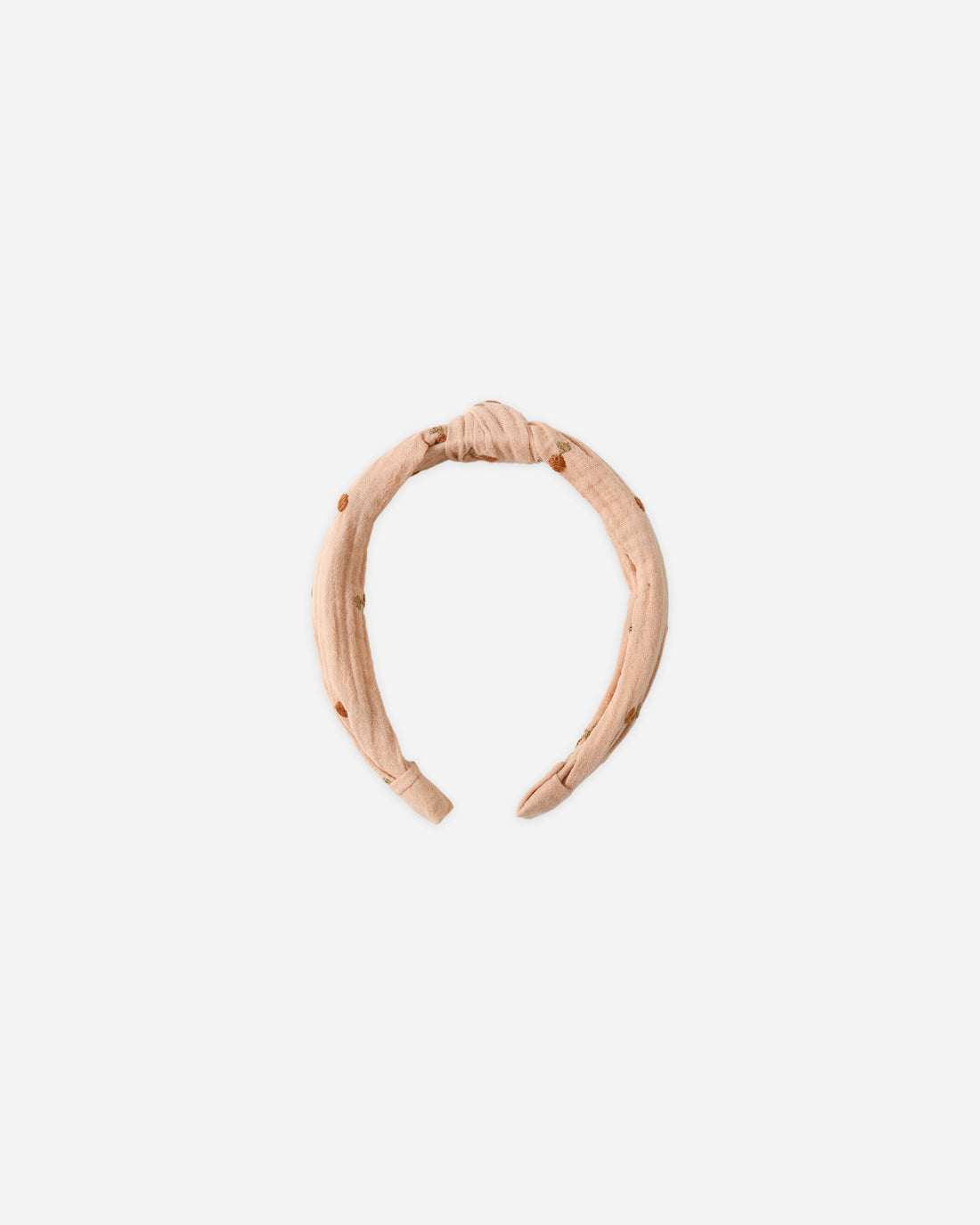 Knotted Headband - Cherry Embroidery