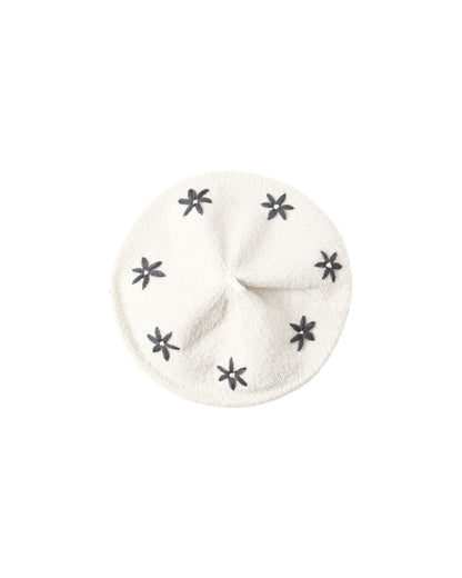Tulip Beret Midnight Daisies