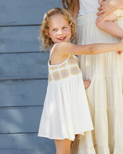 Crochet Sundress - Citron Daisy Check
