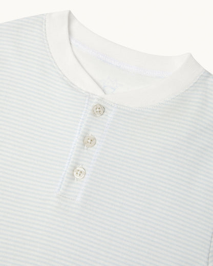 Derek Stripe Child Pyjama Two Piece Set - Blue