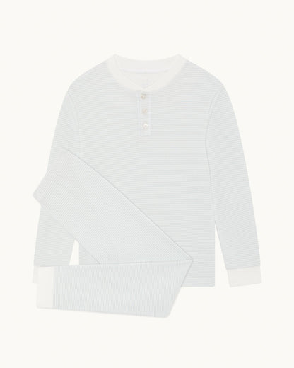 Derek Stripe Child Pyjama Two Piece Set - Blue