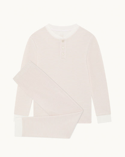 Derek Stripe Child Pyjama Two Piece Set - Pink