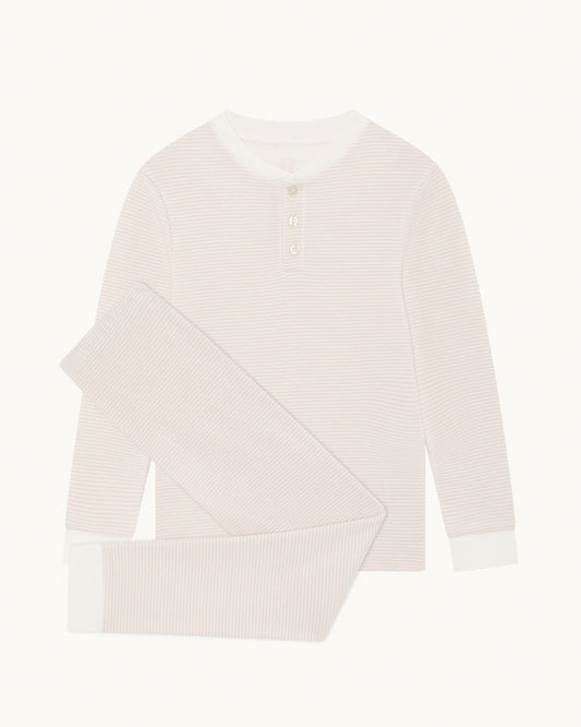 Derek Stripe Child Pyjama Two Piece Set - Pink