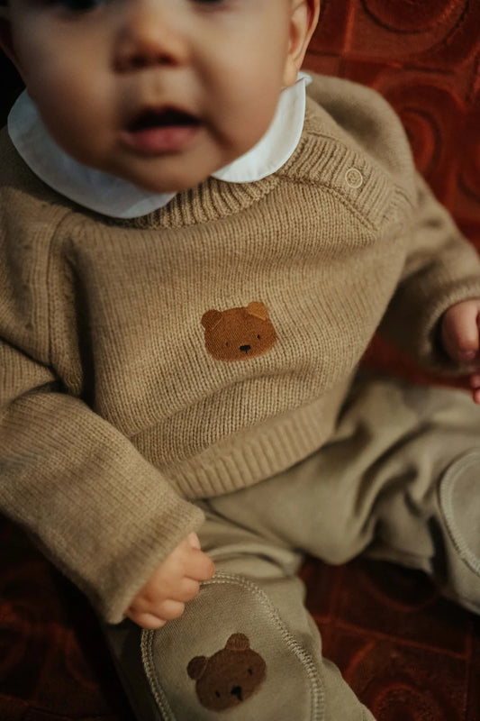 Donsje Sibbe Merino Wool Sweater | Bear | Sesame