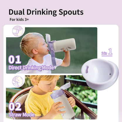 Stainless Steel Kids Insulated Water Bottle - Purple 500ML