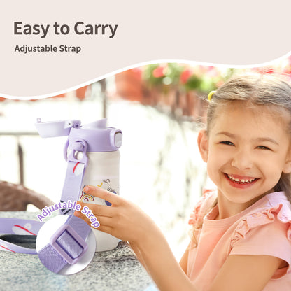Stainless Steel Kids Insulated Water Bottle - Purple 500ML