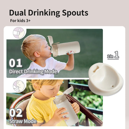 Stainless Steel Kids Insulated Water Bottle - Vanilla 500ML
