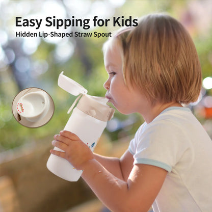 Stainless Steel Kids Insulated Water Bottle - Vanilla 500ML