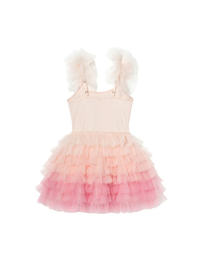 BEBE CORAL CASCADE TUTU DRESS