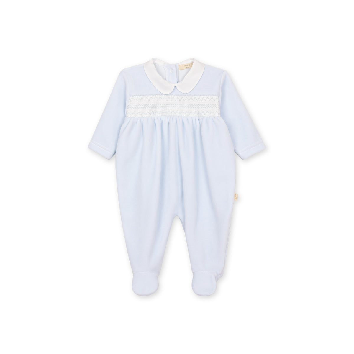 Timeless Velour Footie - Blue