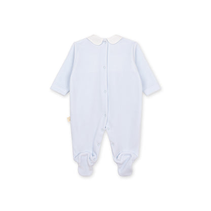 Timeless Velour Footie - Blue