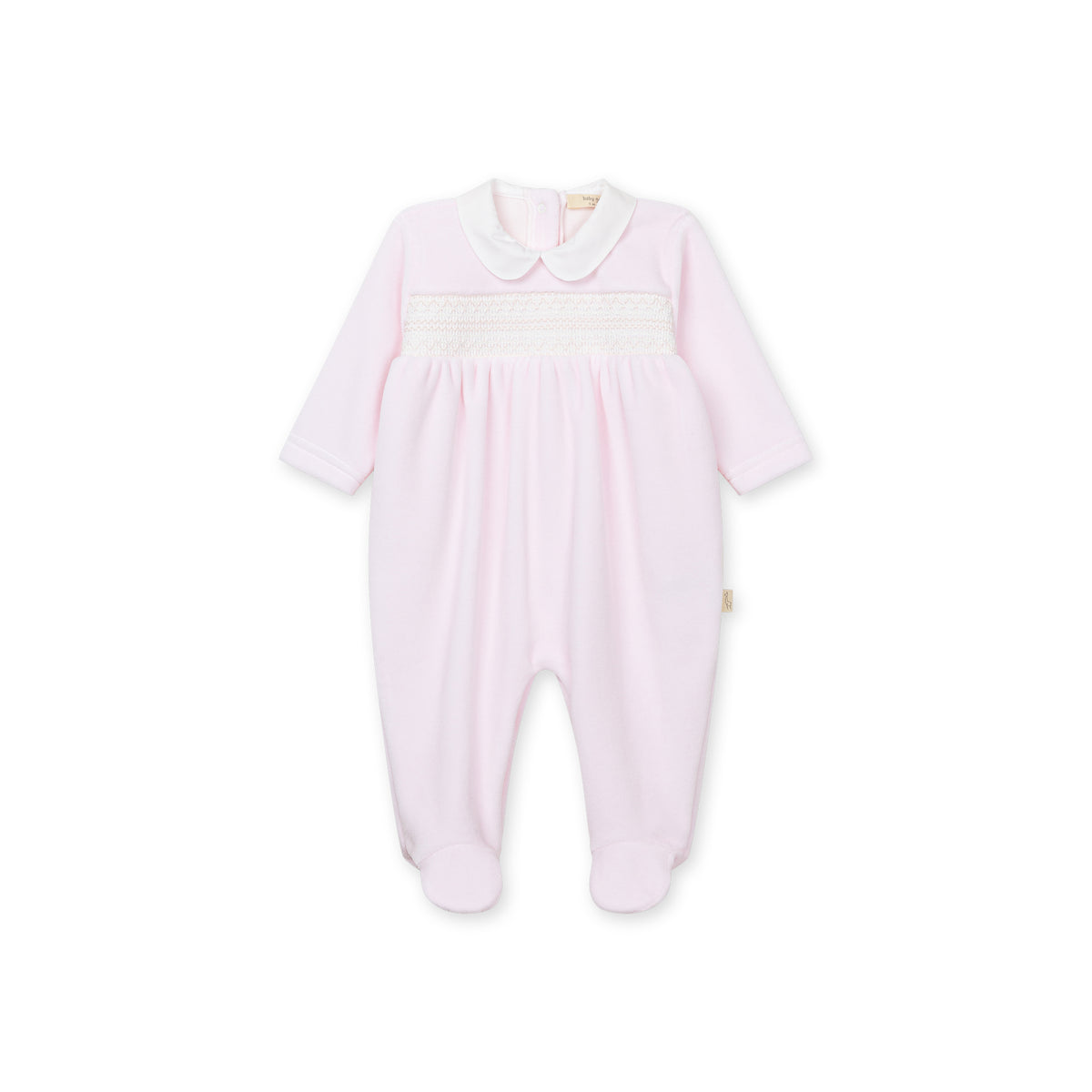 Timeless Velour Footie - Pink