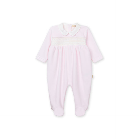 Timeless Velour Footie - Pink