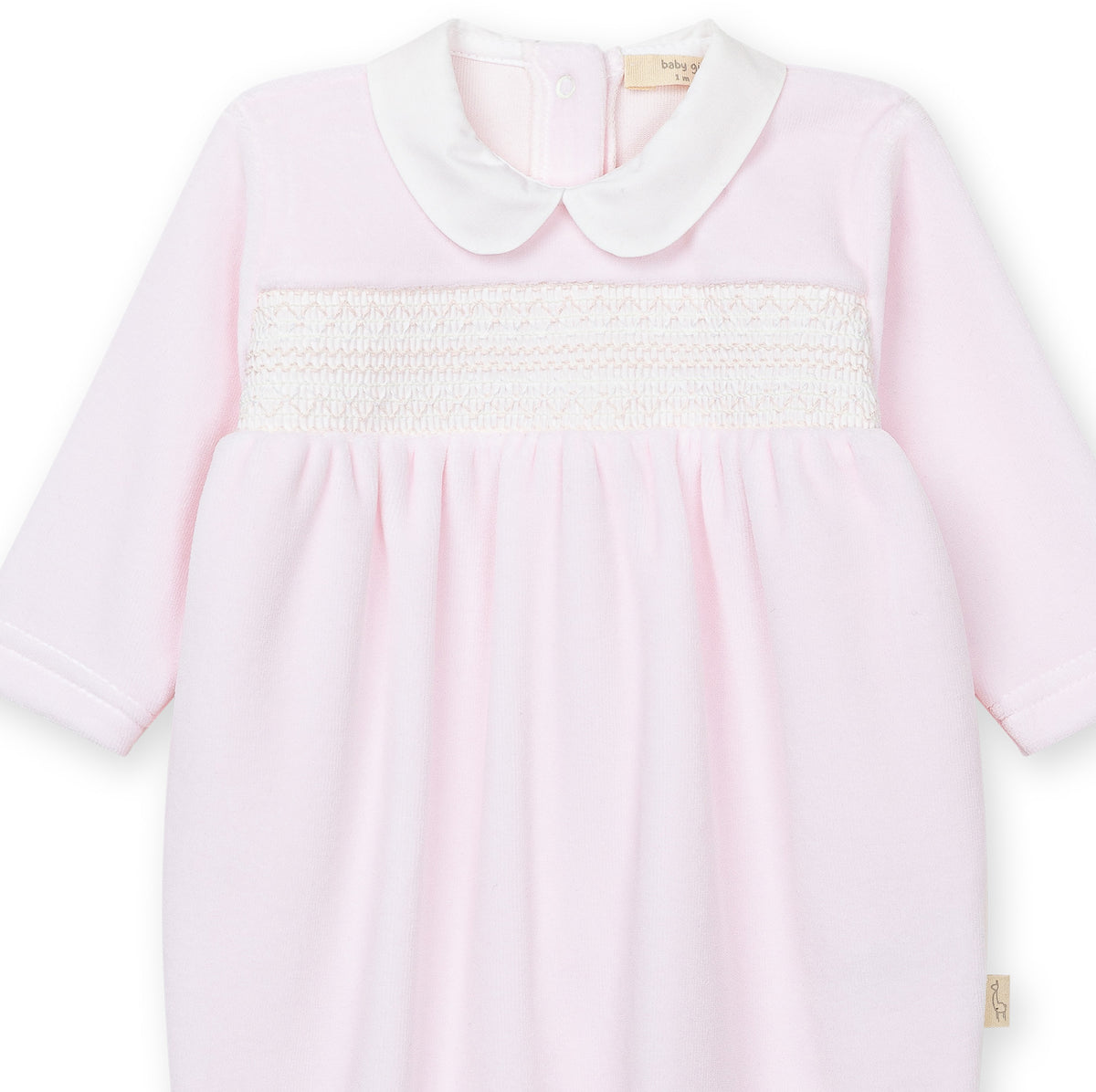 Timeless Velour Footie - Pink