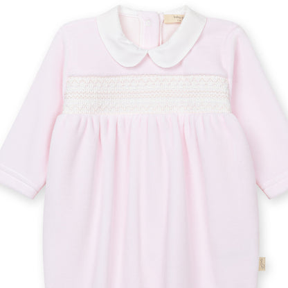 Timeless Velour Footie - Pink