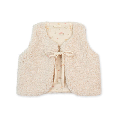 Toadstool Faux Fur Vest - Ivory