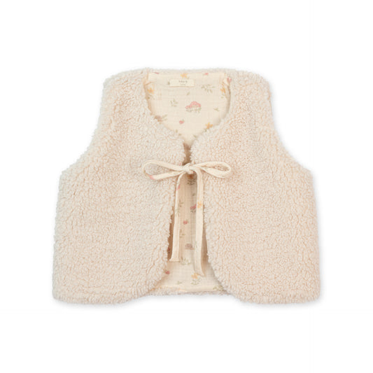 Toadstool Faux Fur Vest - Ivory