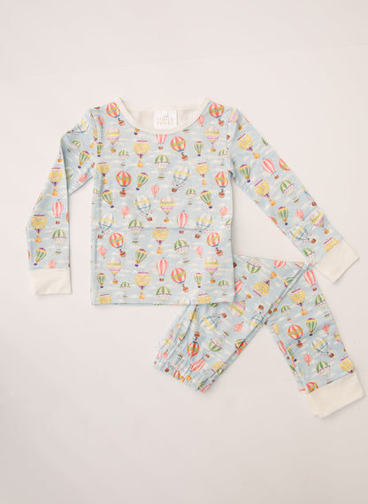 Children's Two Piece Organic Pajamas - Up Up & Away