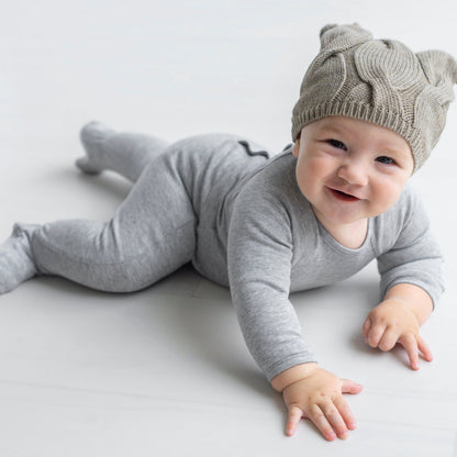 TANE Organics Brushed Cotton Raglan Footie
