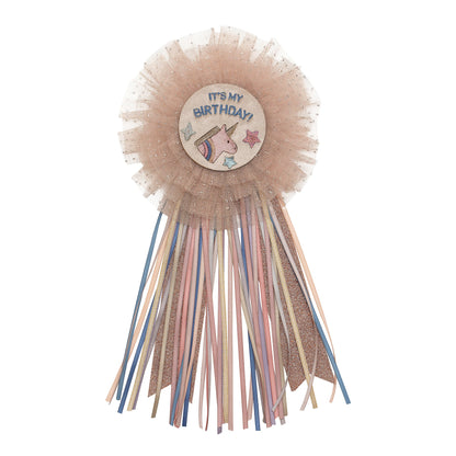 Unicorn Birthday Badge