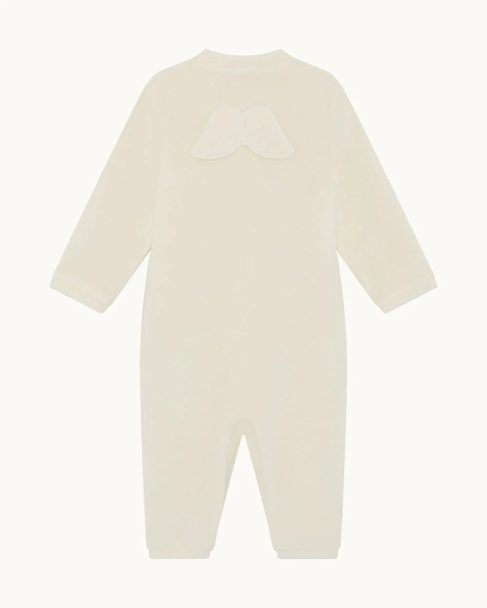 VELOUR ANGEL WING FOOTLESS SLEEPSUIT