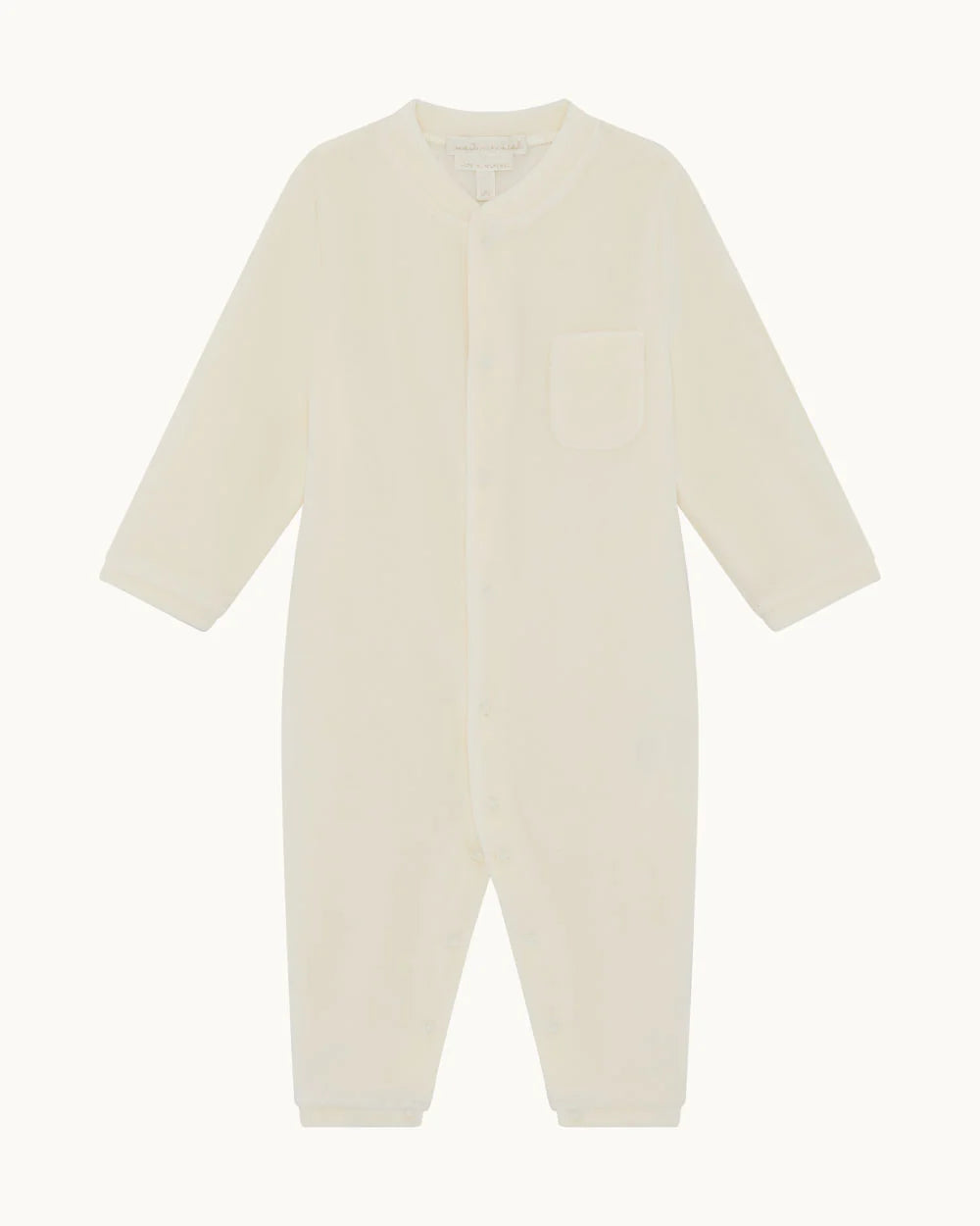 VELOUR ANGEL WING FOOTLESS SLEEPSUIT