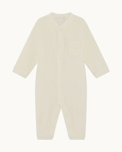 VELOUR ANGEL WING FOOTLESS SLEEPSUIT