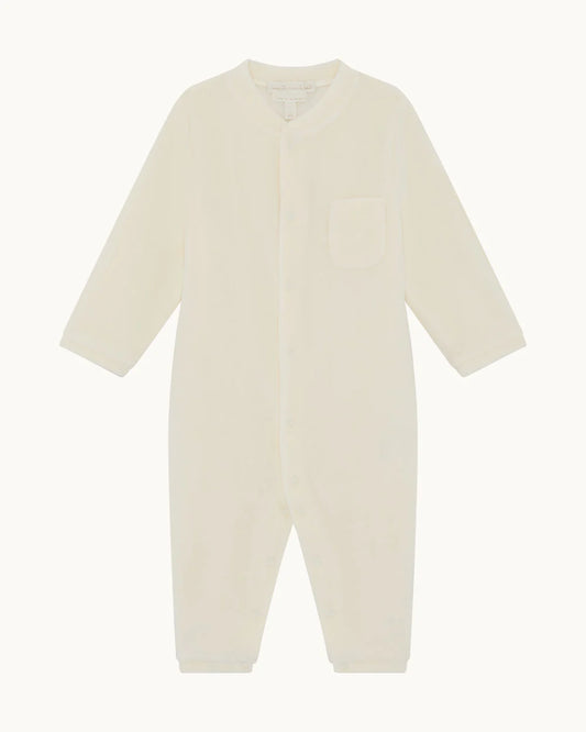 VELOUR ANGEL WING FOOTLESS SLEEPSUIT