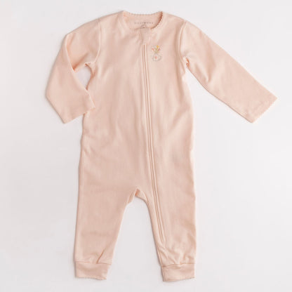 Pima Embroidered Footless Sleeper in Watering Can