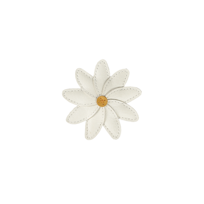Zaza Fields Hairclip | Daisy | Off White Leather