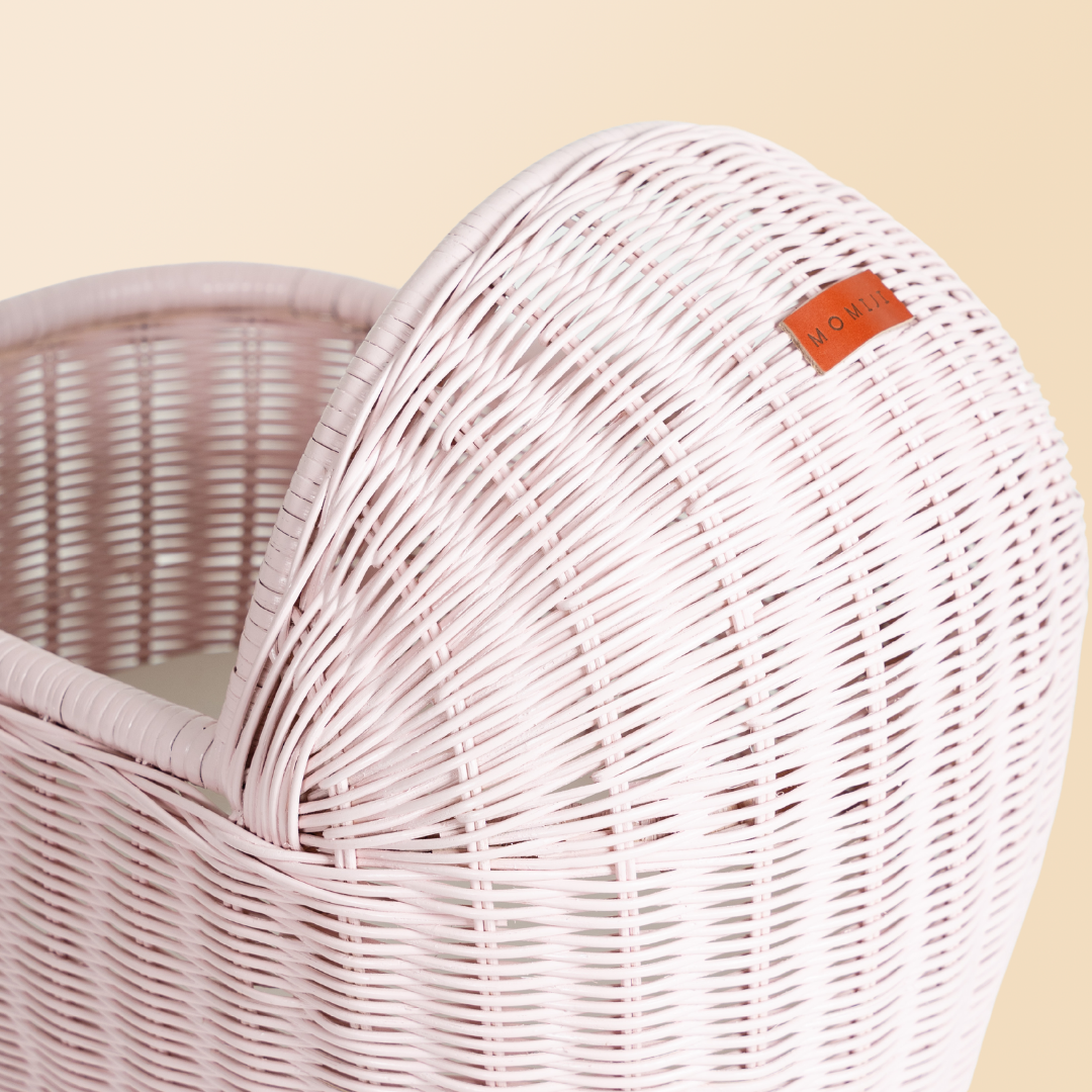 Handcrafted - Colette Doll Stroller (Pink) - Rattan Wicker