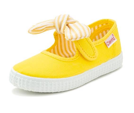 Cienta 53002.04 Yellow Mary Jane With Bow