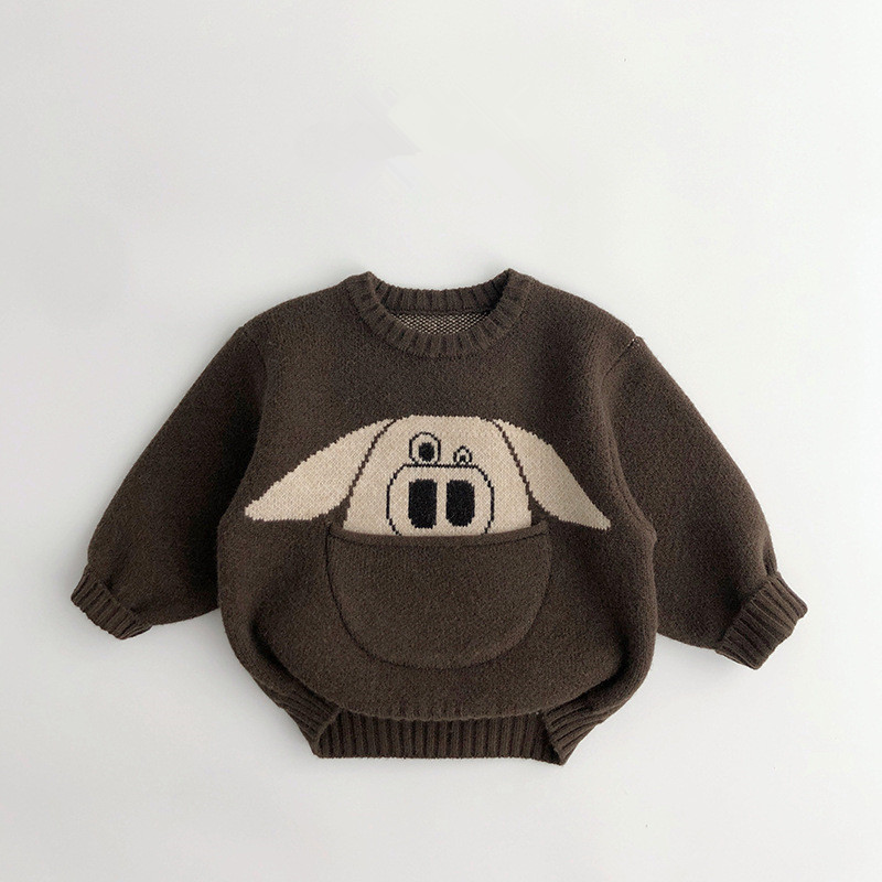 Annie & Charles® animal knitted sweater: Beige bear