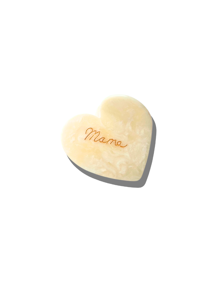 Hand-Painted Mama Heart Acetate Claw Hair Clip | Eco-Friendly