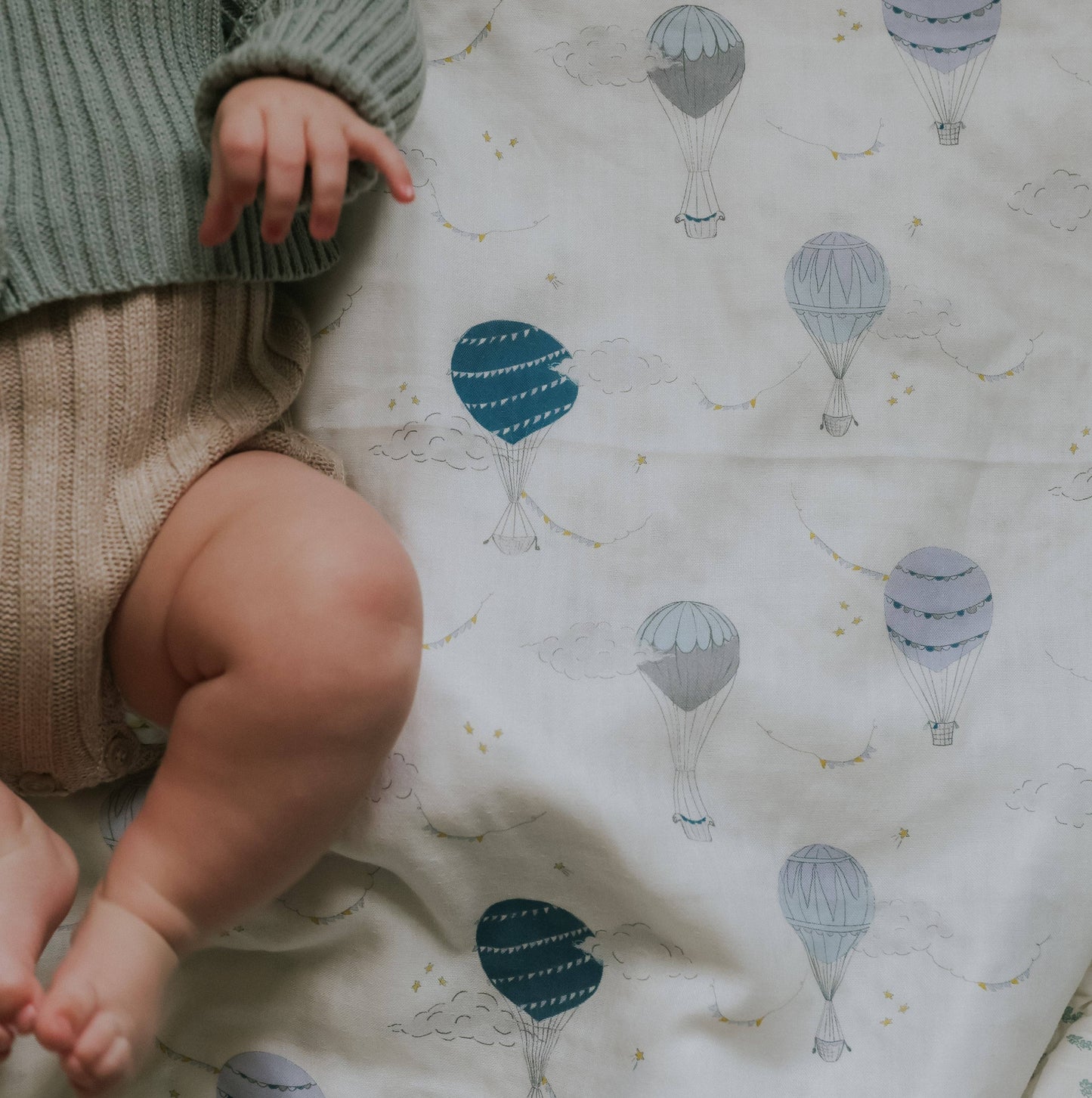 Touch The Sky Swaddle - Blue