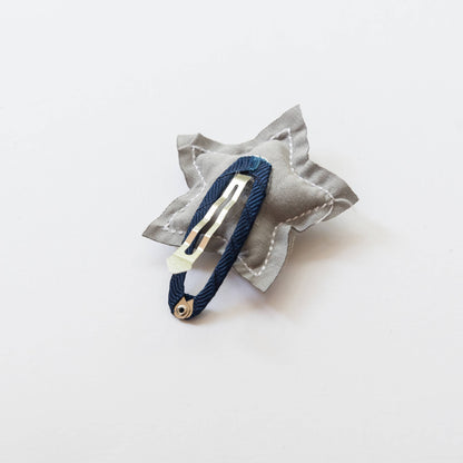 Twinkle Star Hair Clip | Grey & Navy