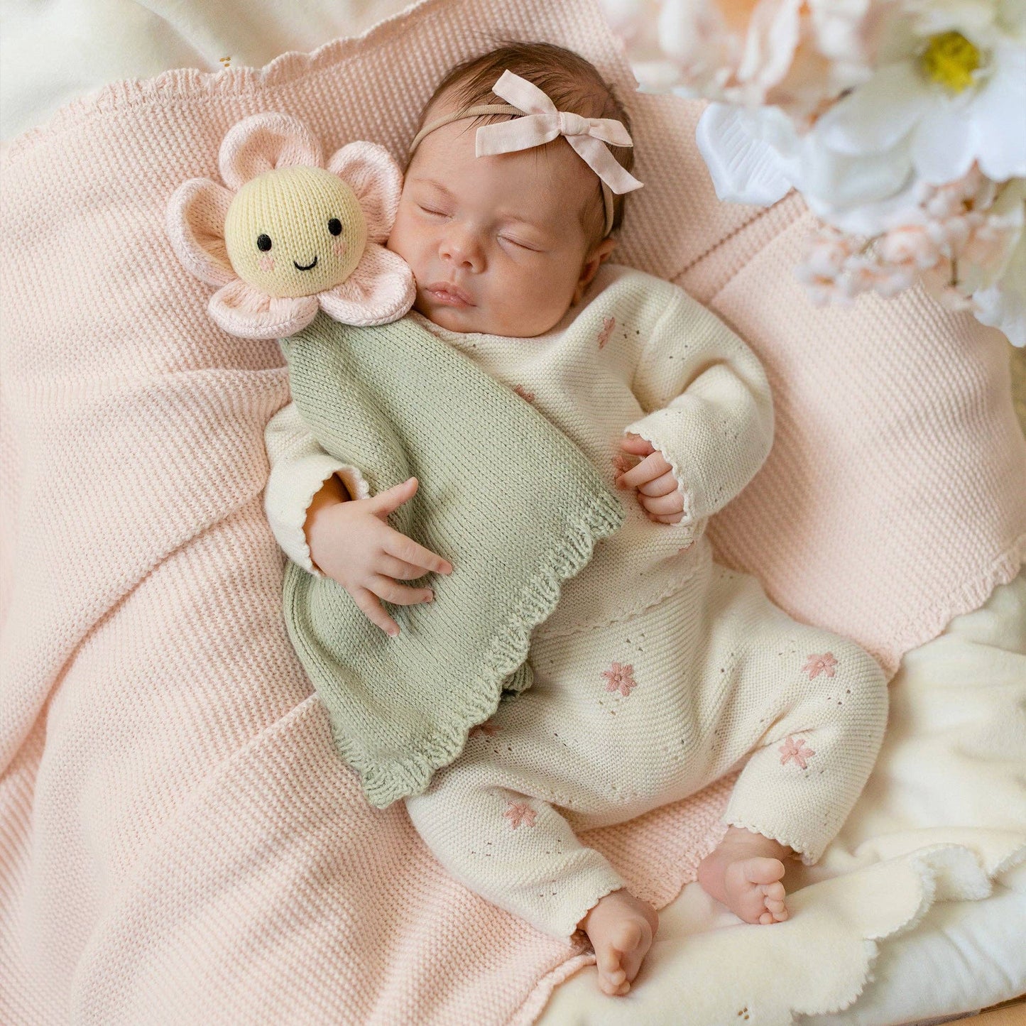 Baby daisy lovey (blush)