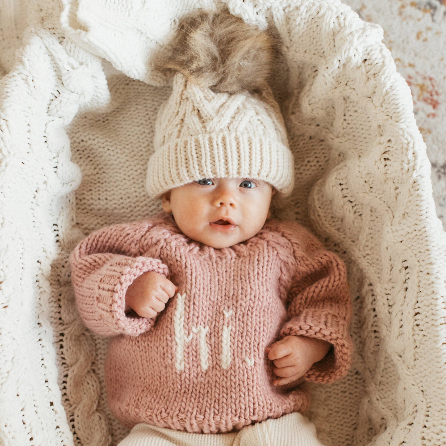 Hi. Rosy Crew Neck Sweater Baby & Toddler: 0-6 months
