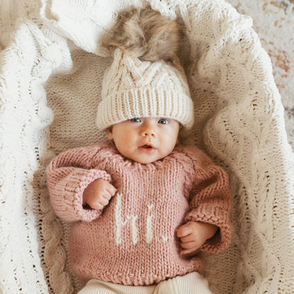 Hi. Rosy Crew Neck Sweater Baby & Toddler: 0-6 months