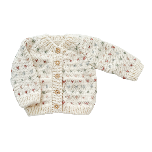 Sawyer Cardigan, Pastel Kids Baby Apparel Sweater Winter: XS; 6-12M