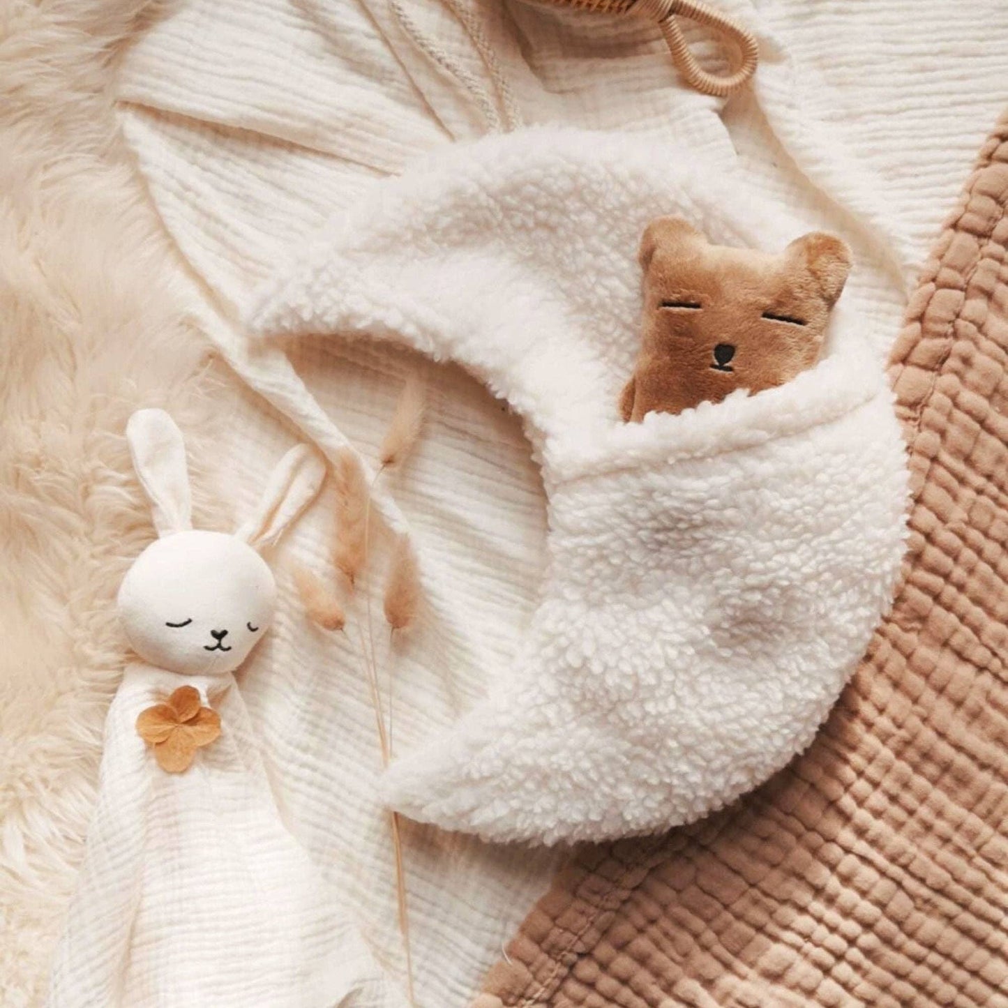 Tooth fairy pouch - Moon wall decor: Beige