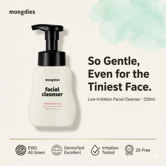 Mongdies Baby Facial Cleanser 250ml | Gentle Non-Foaming | Tear-Free