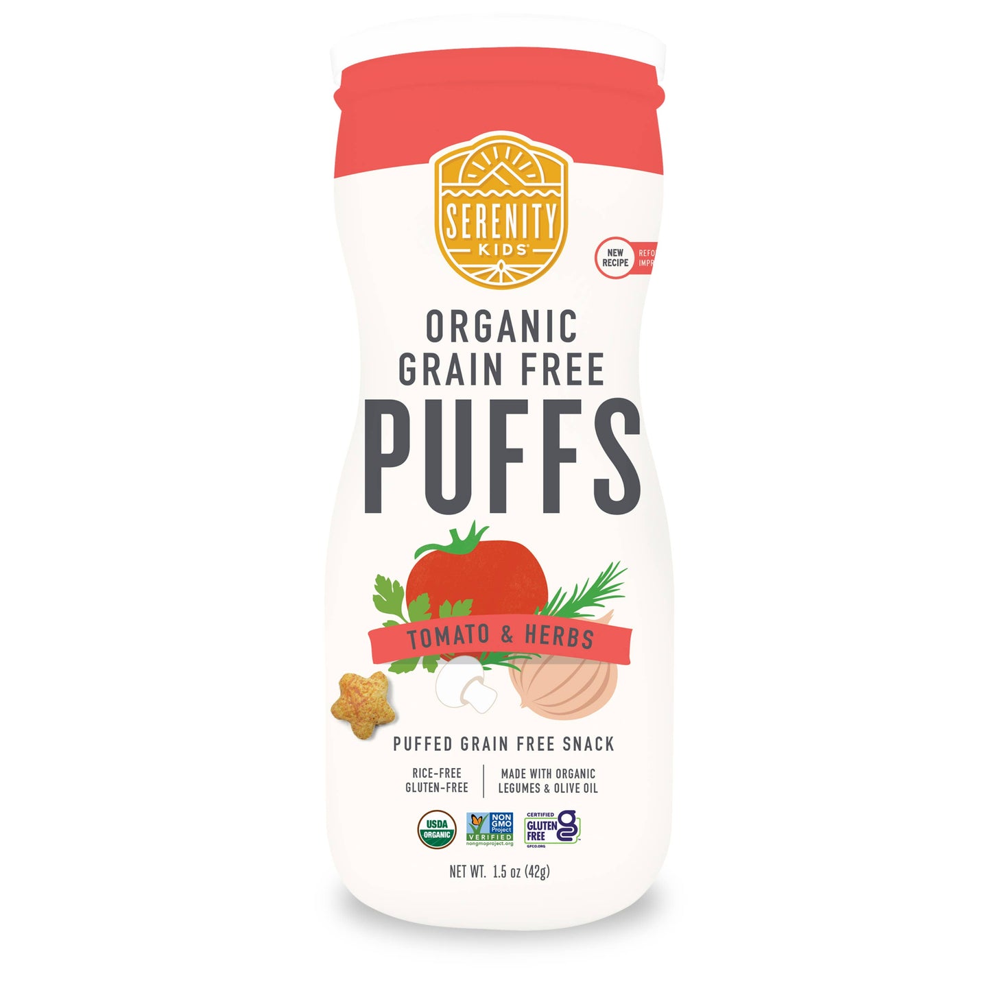 Tomato & Herbs Organic Grain Free Puffs (6 Cans)