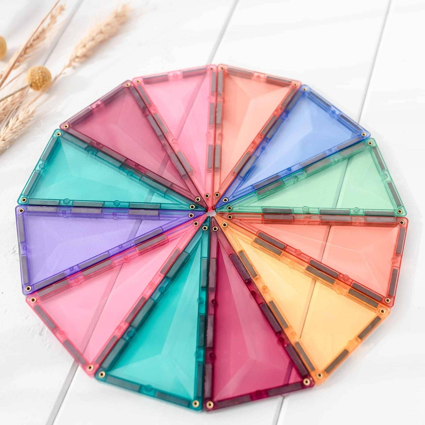 CONNETIX Magnetic Tiles Pastel Creative Pack, 120 Pieces