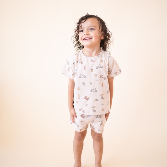 Organic Cotton Short Set – Summer Vibes: 12-18M