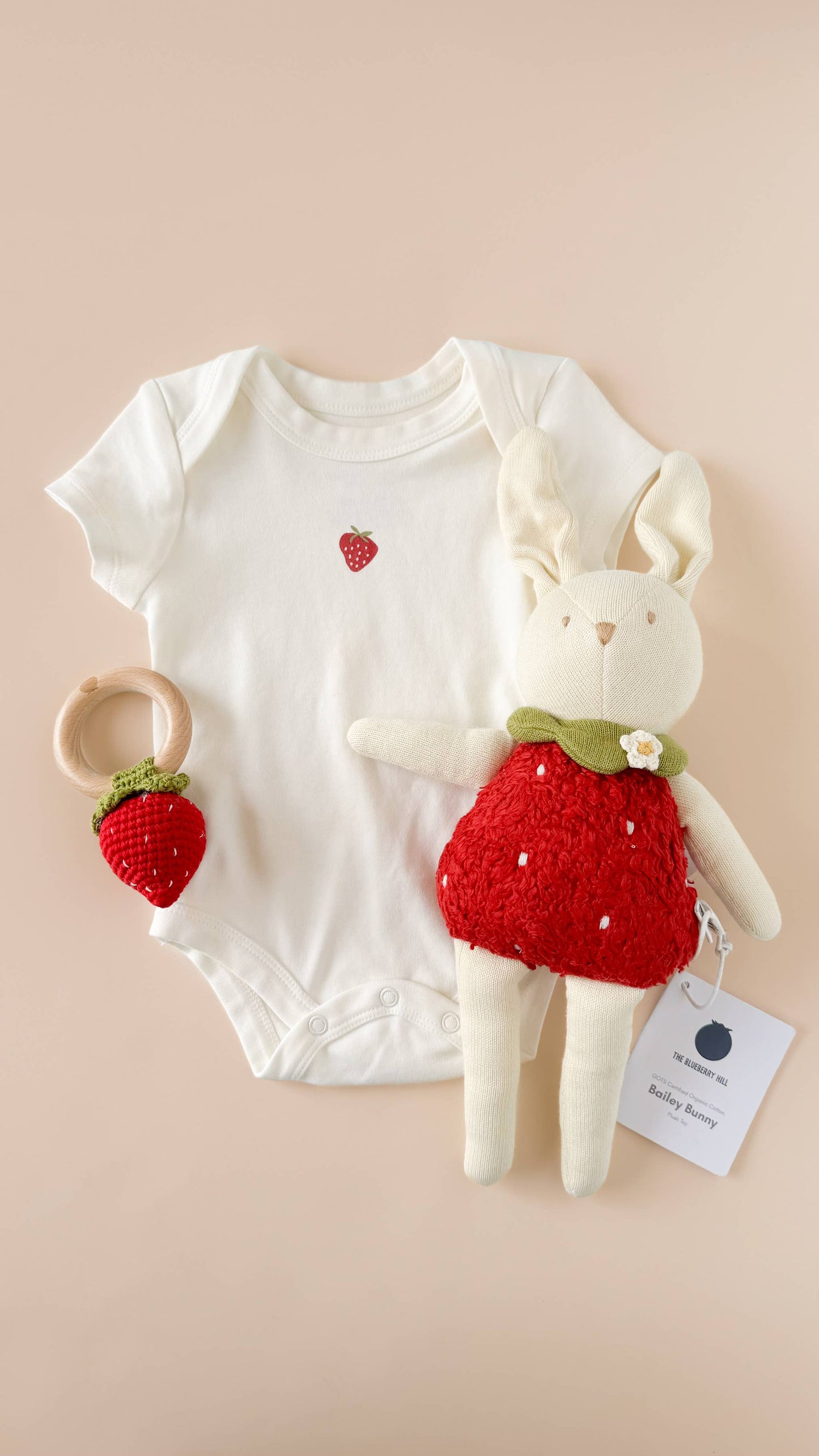 Onesie Strawberry Baby Bodysuit Organic Graphic Tee Gift