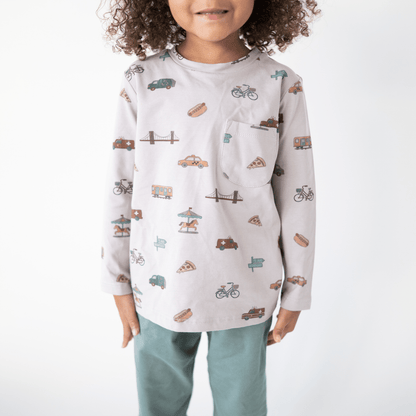 Charlie Long Sleeve Jersey Tee - City Vibes